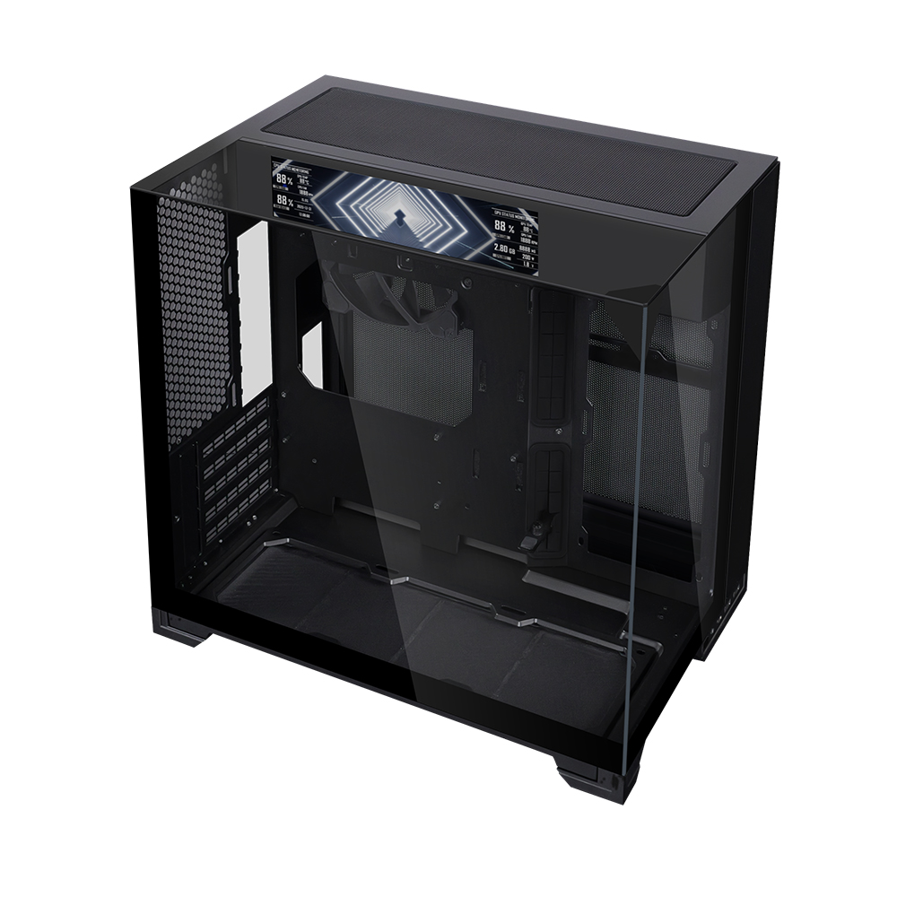 9.2インチ液晶ディスプレイ搭載、MicroATXケース「O11 Vision-M